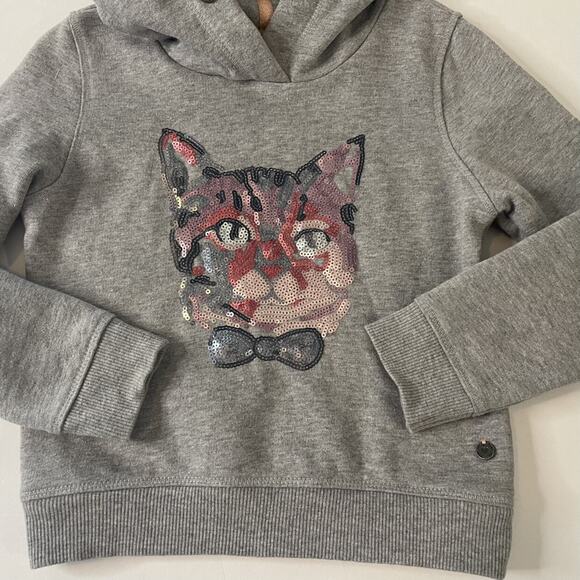 Eat Ants By Sanetta Soft Sequin Cat Hoodie Sweatshirt Size 3-4 98cm - Picture 3 of 10